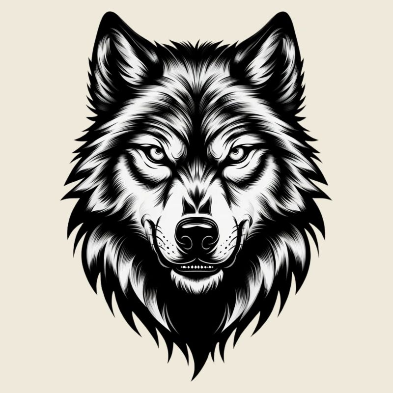 Wilder Wolfskopf – Black & White