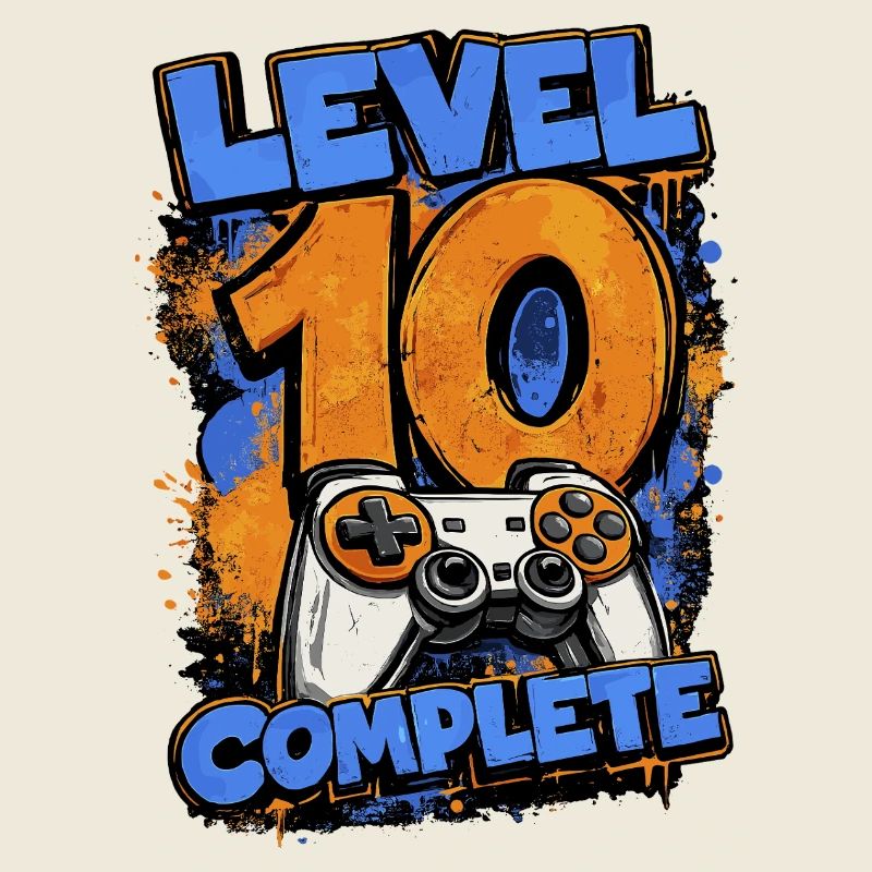 Level 10 Complete Gamer Graffiti Shirt