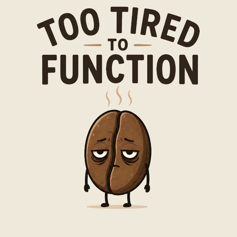 Too tired to function - Cute coffee bean gift idea