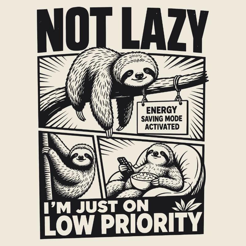 Not Lazy Low Priority Sloth