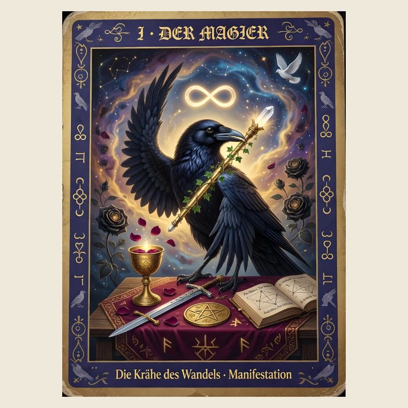 Krähe, der Magier