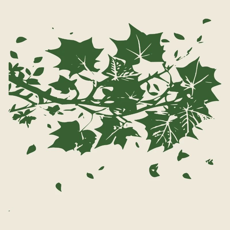 Efeu Silhouette Scherenschnitt