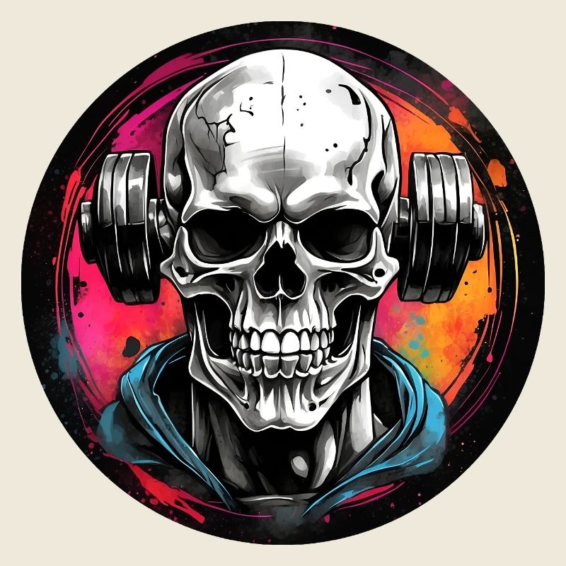 Skull Bodybuilding mit Hantel extrem Workout