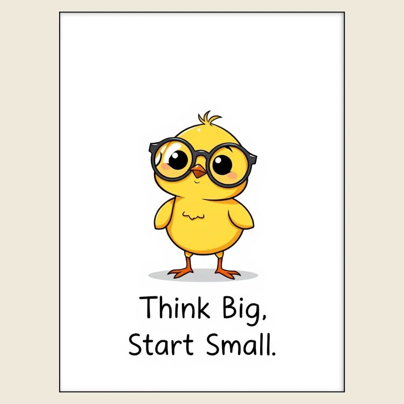 Chick Motif – Think Big Start Small Design!