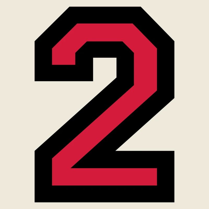 Zahl 2 - Nummer 2 (Rot) Nr. 2