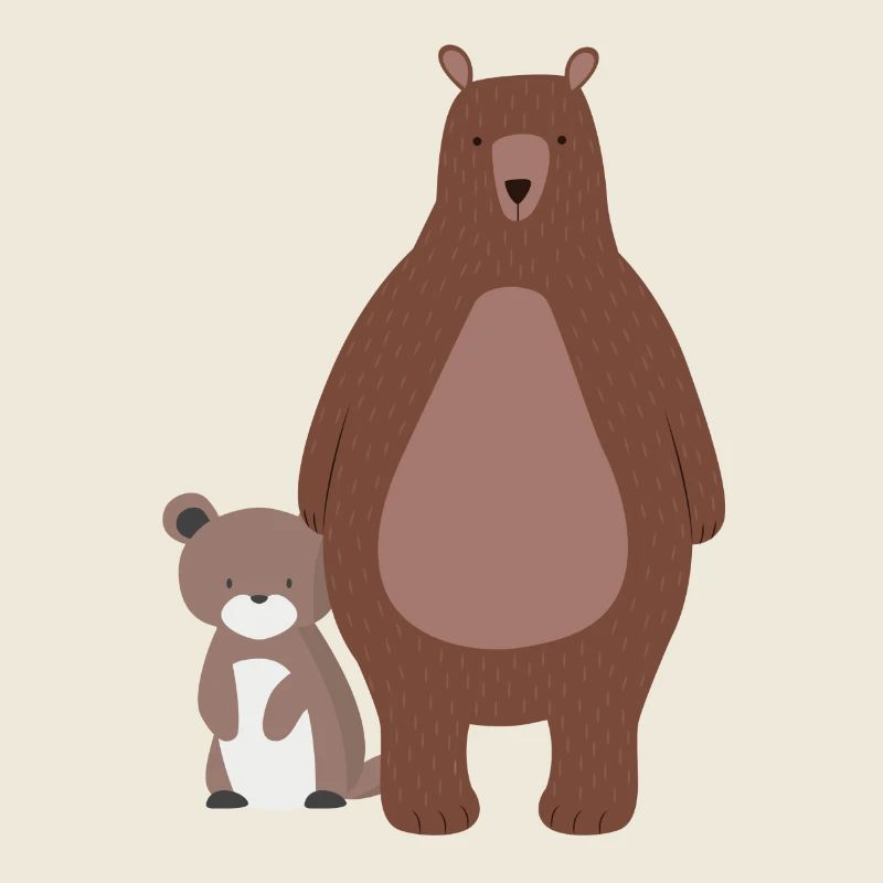 Mama Bär oder Papa Bär mit Babybär Bärchen