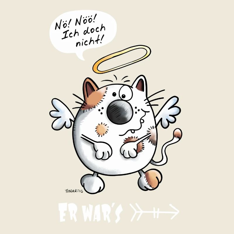 Er war's - Katze - Katzen - Engel - Comic