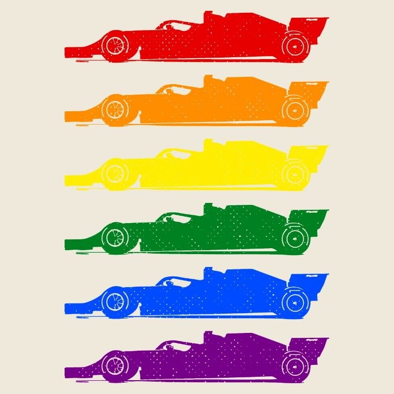 Voiture de course LGBT lgbtqia pride