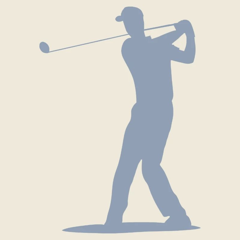 Golfer Tee Silhouette - Design pour hommes