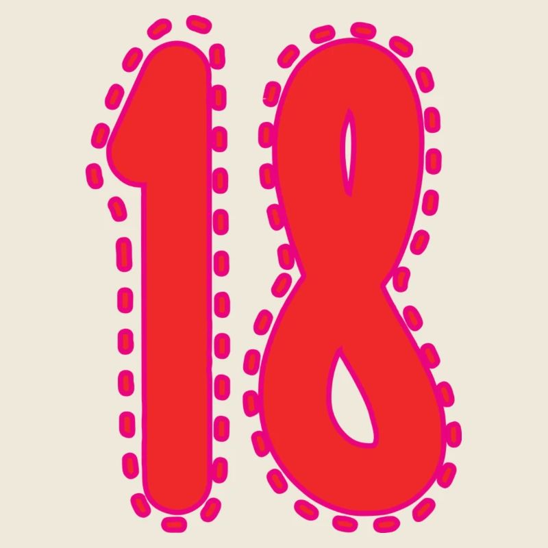 18. 18 ANS. 18e ANNIVERSAIRE. ANNIVERSAIRE 18 ANS.