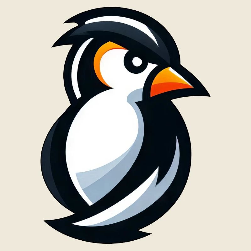 Mignon pingouin dessin animé Minimaliste Abstrait Cool