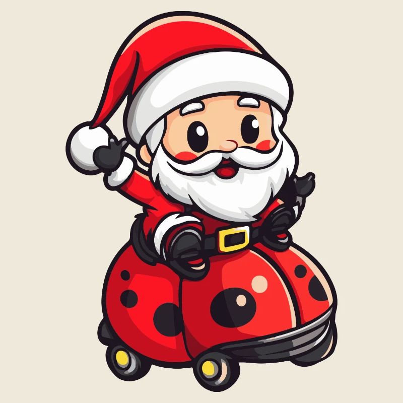 Marienkäfer Weihnachtsmann Cartoon