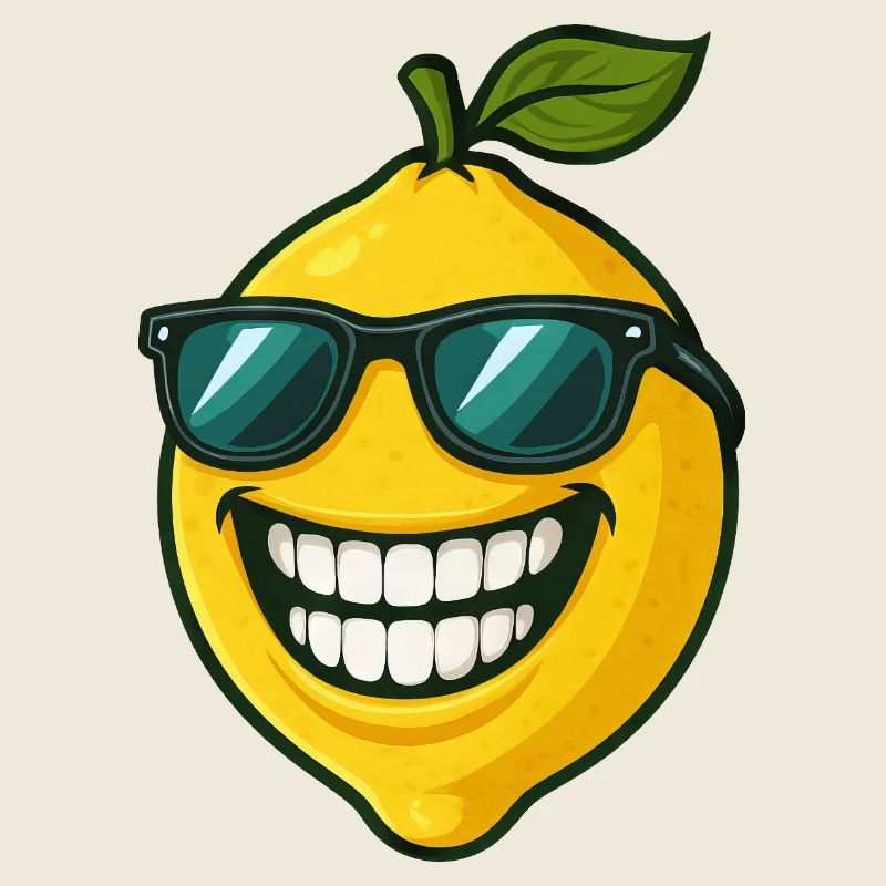 Cool Lemon Sunglasses Summer Fruit Smile