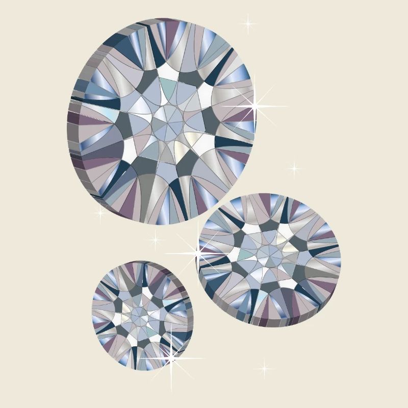 Abstract diamonds Elegance in clear facets