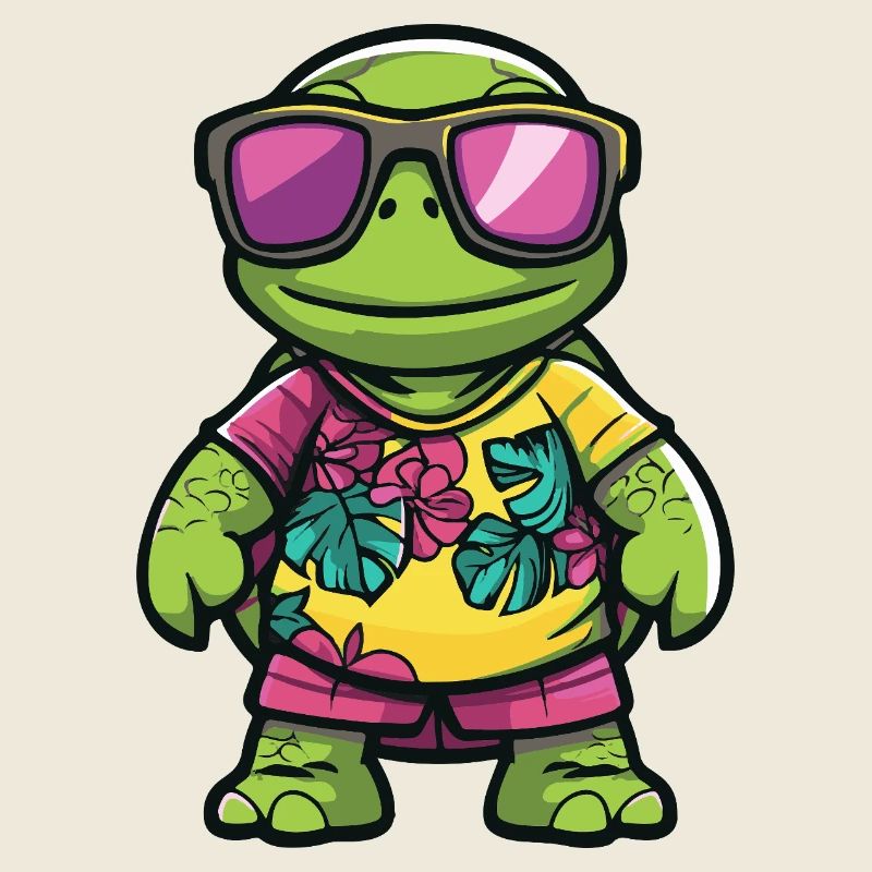 Tortue Bande dessinée Vacances