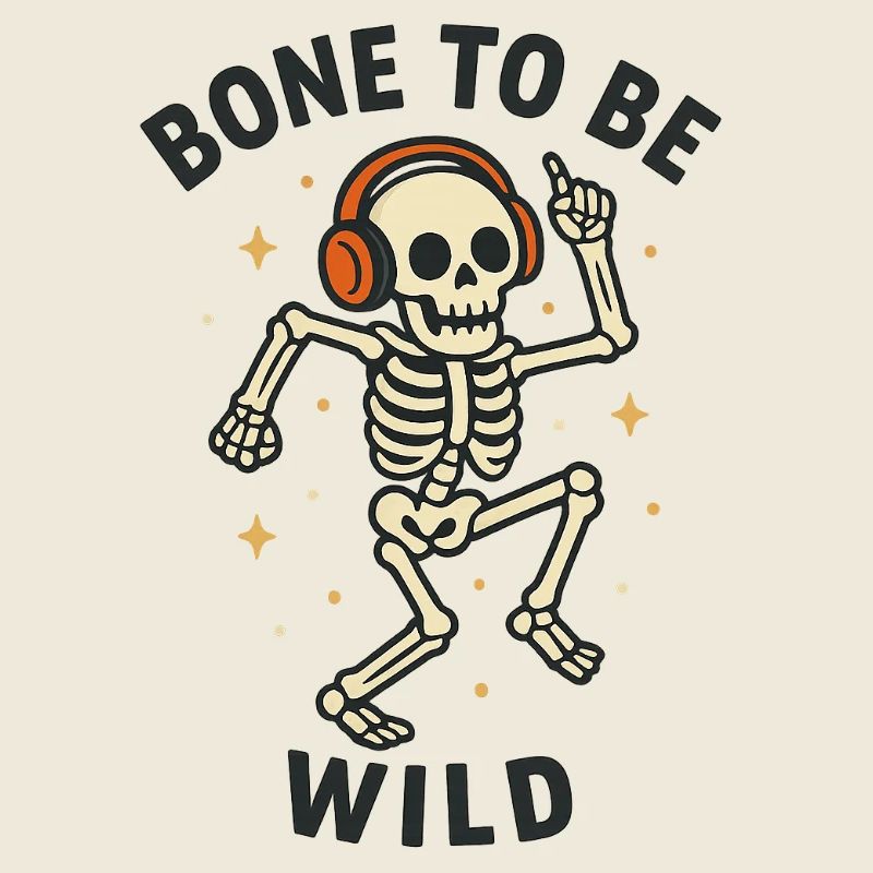 Bone to be Wild - Conception de squelette drôle d’Halloween