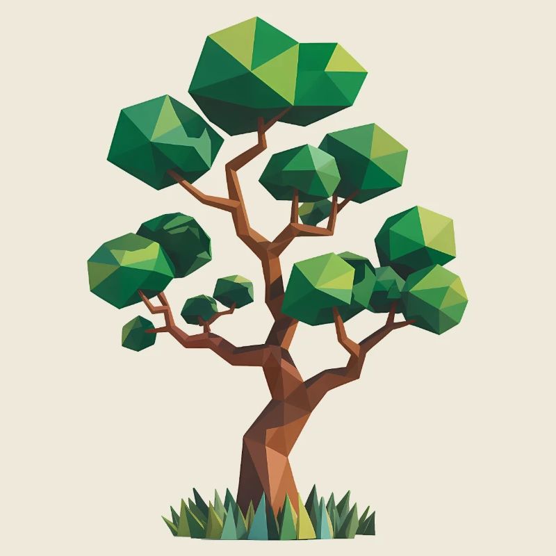Baum - Cooles Low Poly Logo