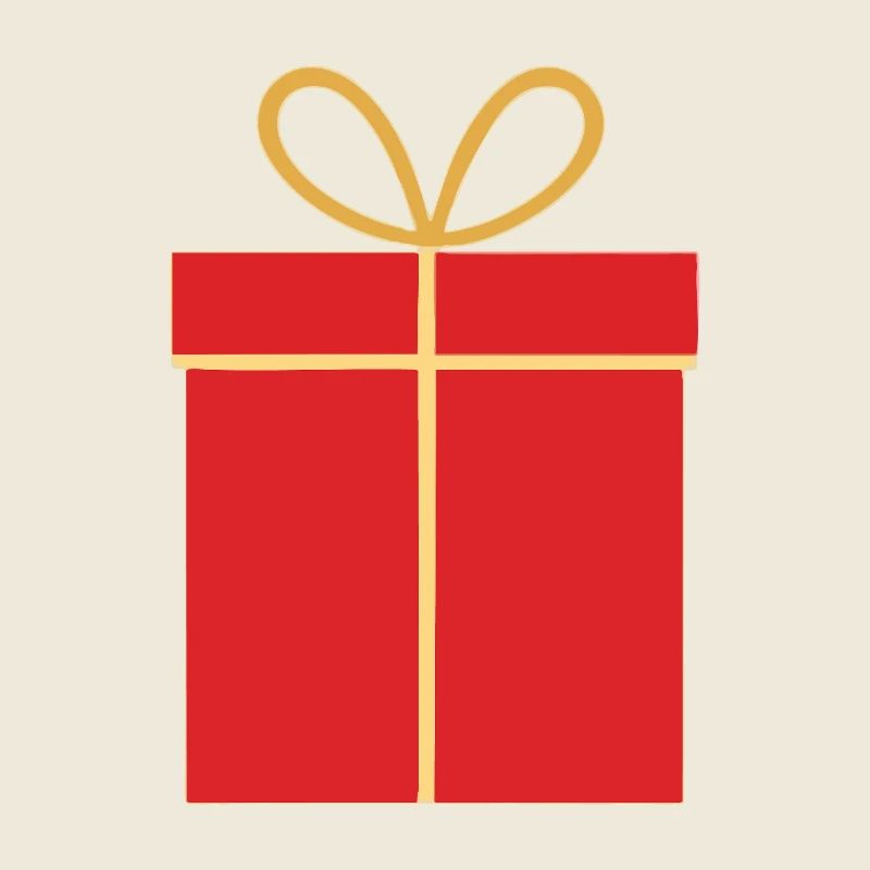 Weihnachtsgeschenk, rote Geschenkbox