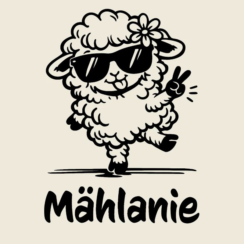 Mählanie Dancing Sheep Funny Pun