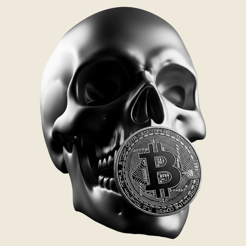 Bitcoin Skull Skull Crypto Design