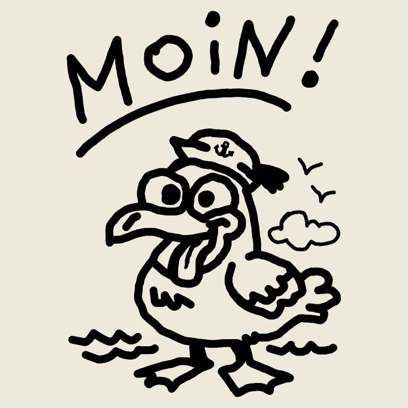 Moin dämliche Möwe witzige Möwe meer urlaub strand