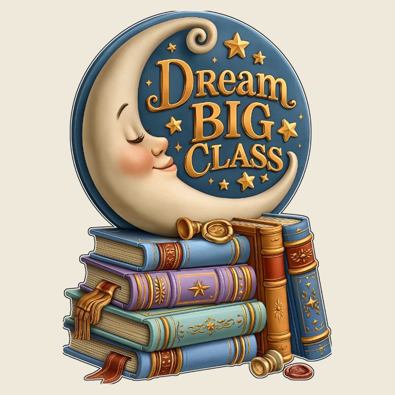 Traum von Big Class Moon und Büchern