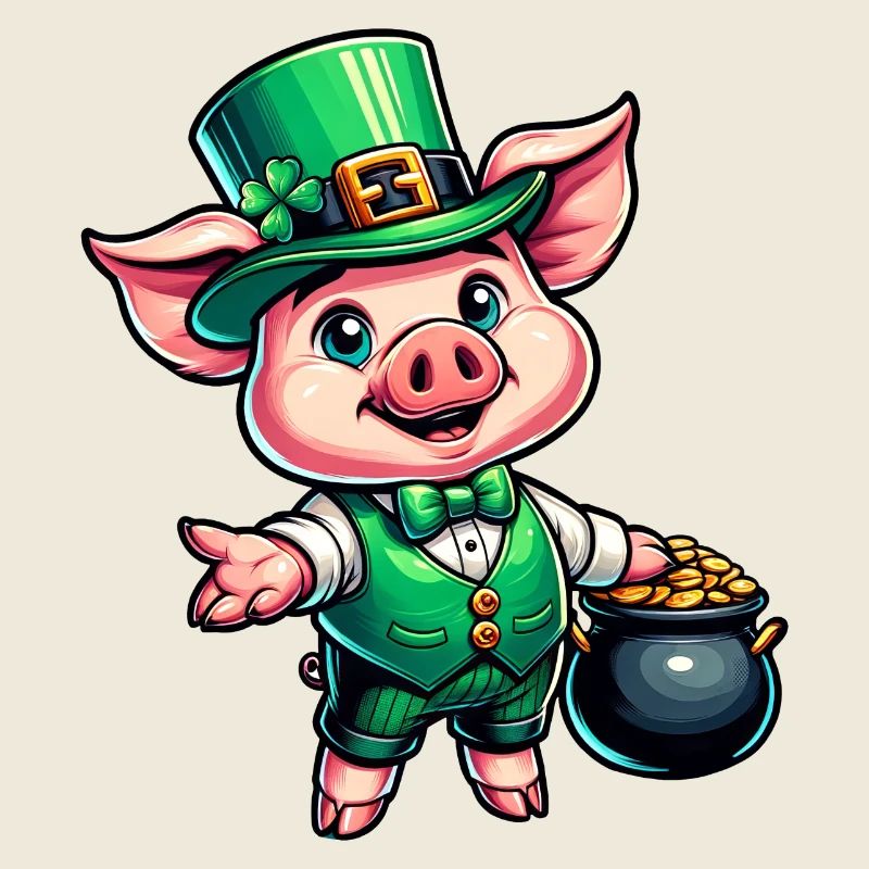 Doux cochon de la Saint-Patrick