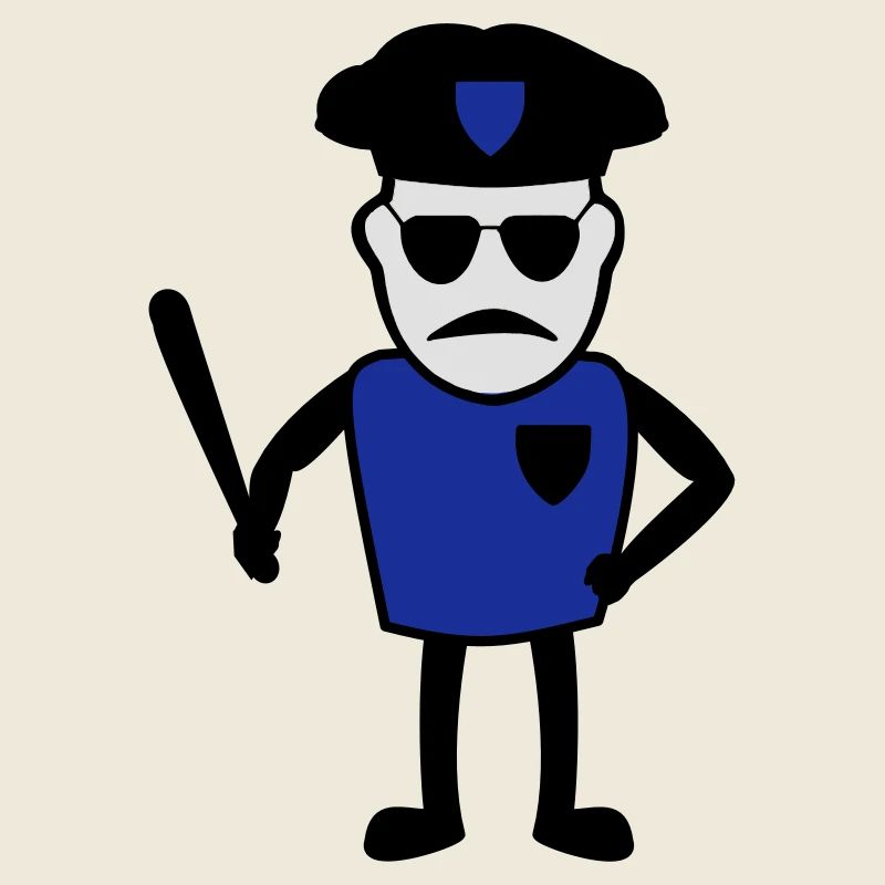 Policeman with truncheon