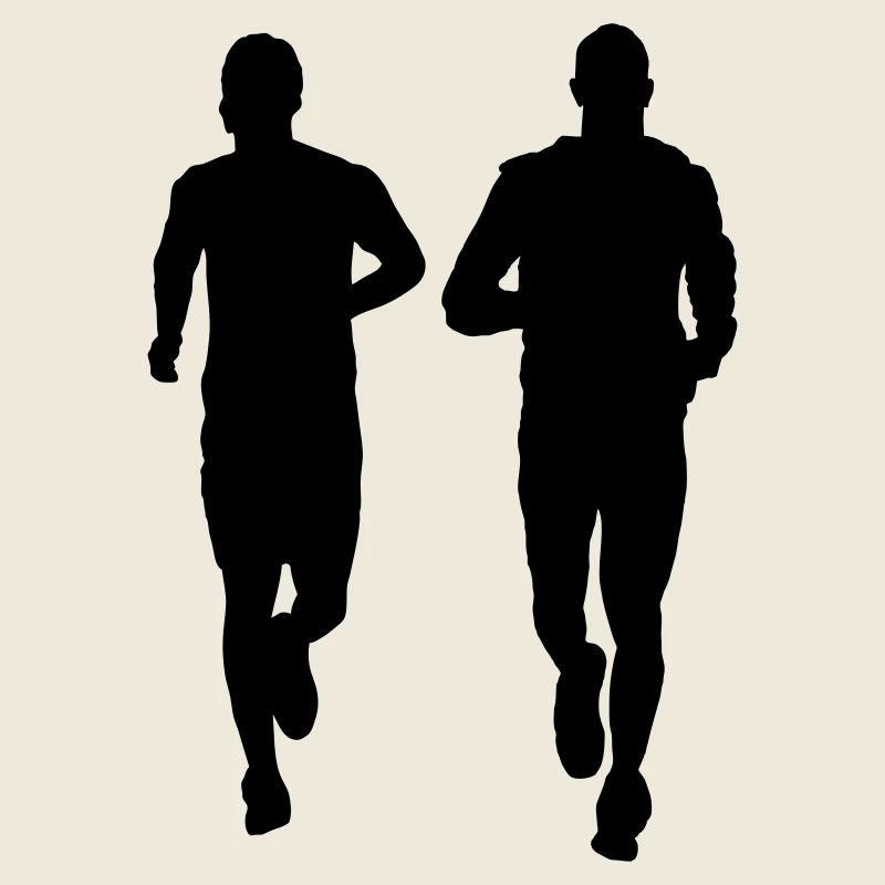 running couple two males