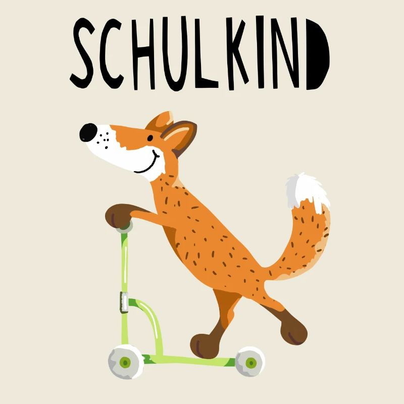Endlich Schuldkind - Kleiner Fuchs mit Roller