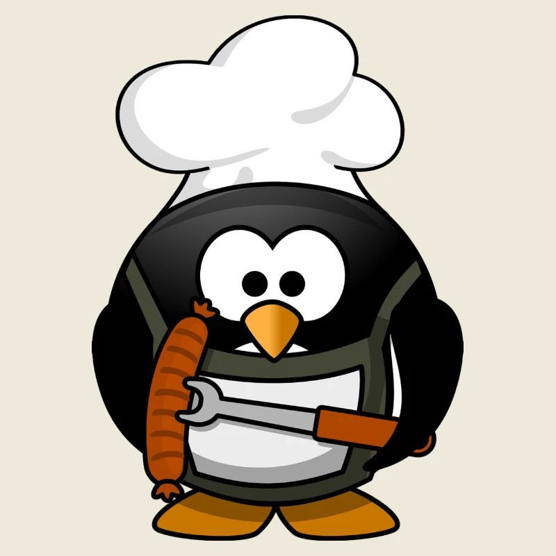Les aliments sucrés de cuisson barbecue Penguin