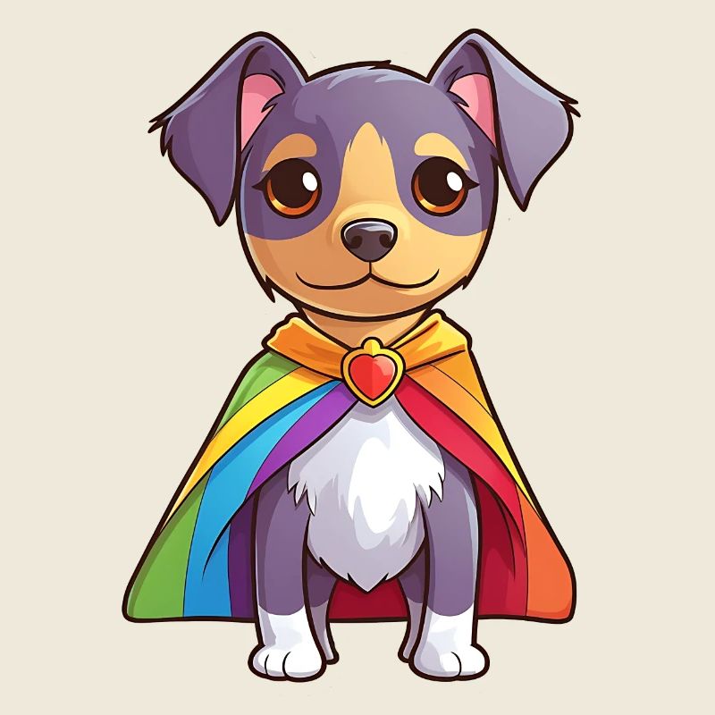 Pride Dog | Pride colors | LGBTQ+ | Adorable