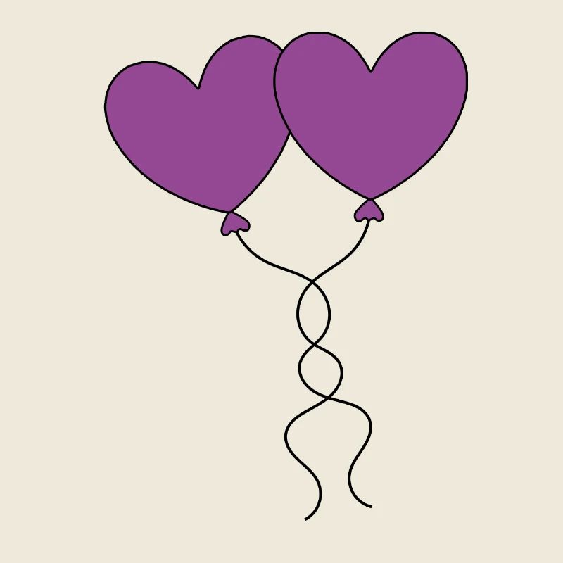 Herz violett Luftballon, Ballon, Valentinstag