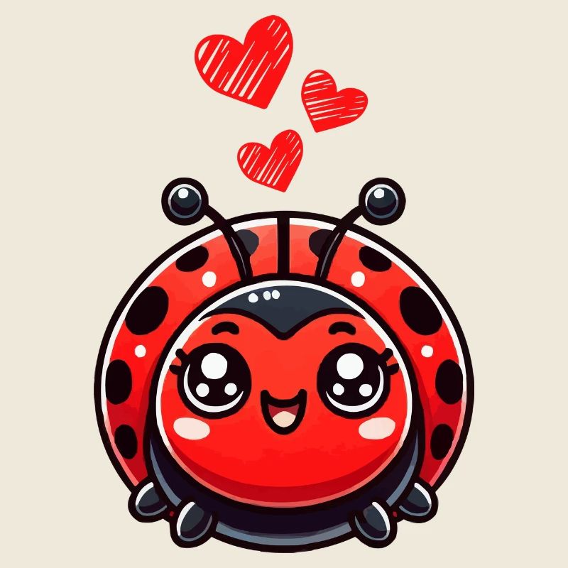 Ladybug Heart Love