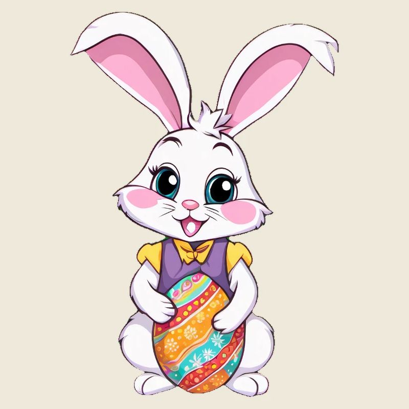 Easter bunny with Easter eggs