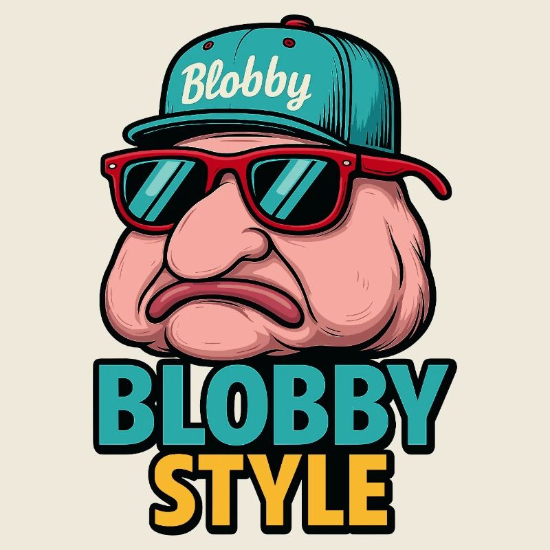 T-shirt de dessins animés Blobby style