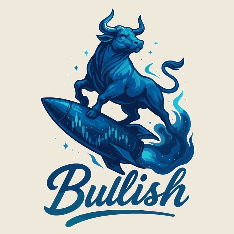 Aktien Bulle Stier Chart Gewinn Raktete Geschenk