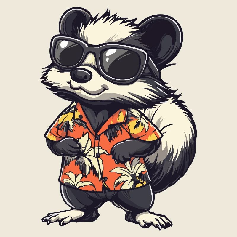 Stinktier Comic Urlaub