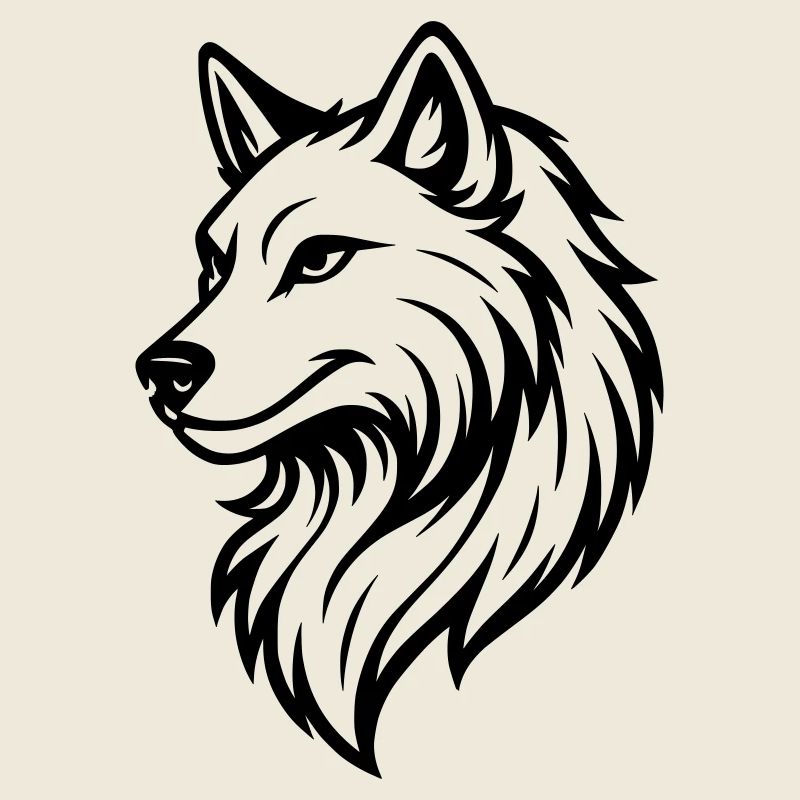 Silhouette de loup