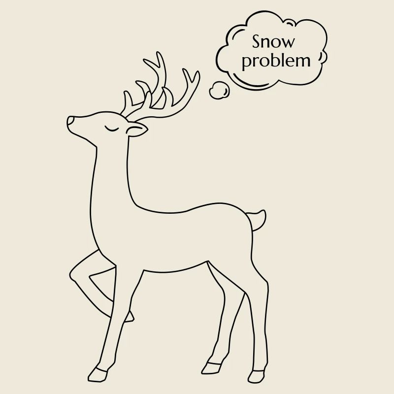 Eingesnappter Weihnachtshirsch