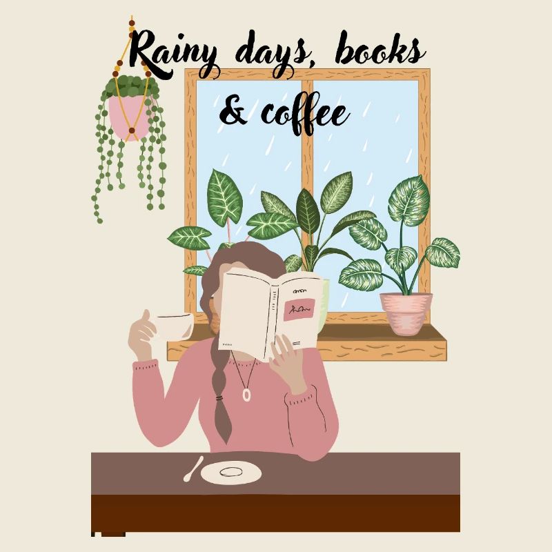 Cuddle days reading with coffee