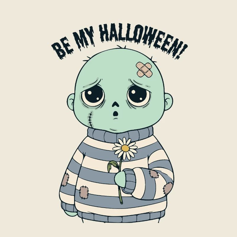 Adorable tête de mort en pull rayé