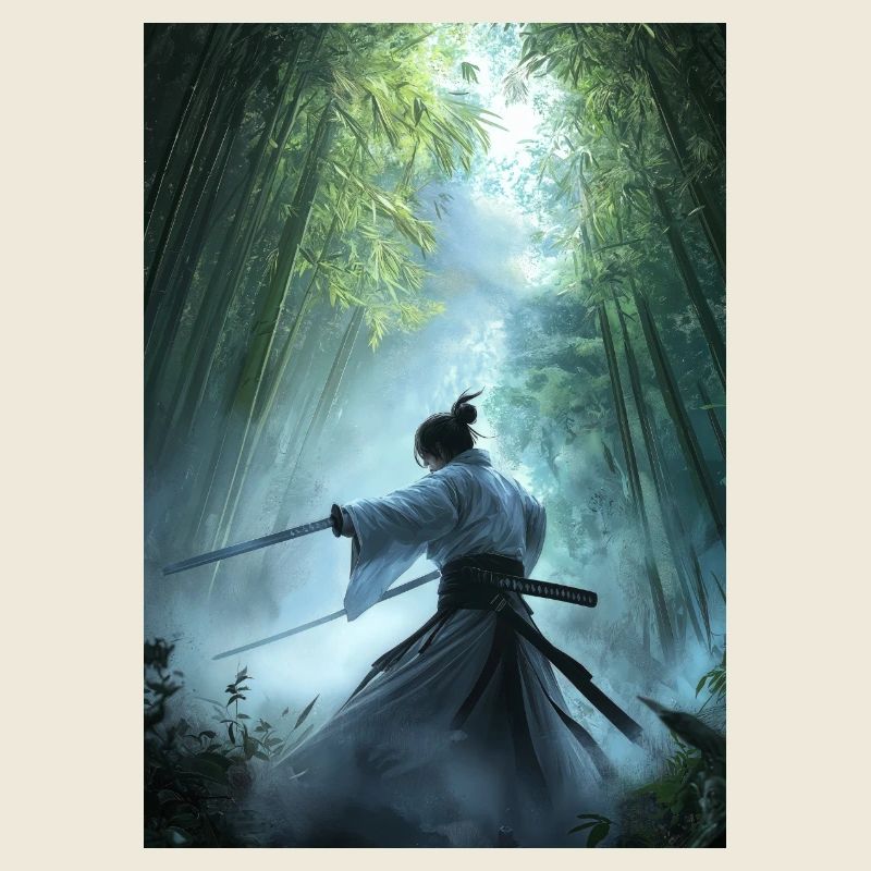 Samouraï dans la forêt