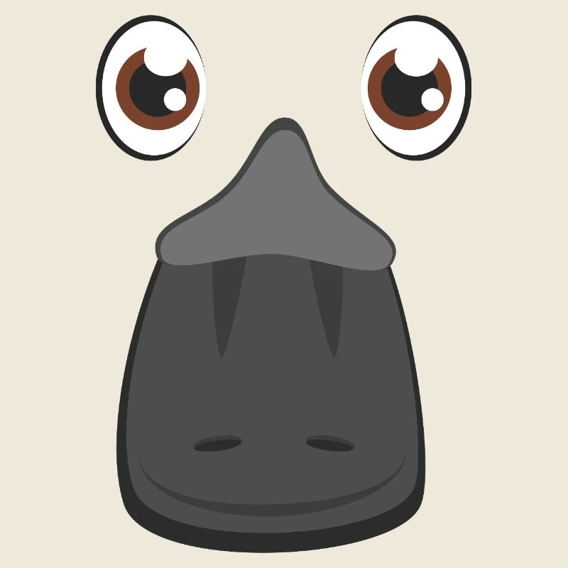 Cute Cartoon Platypus Face Monotreme Australian 