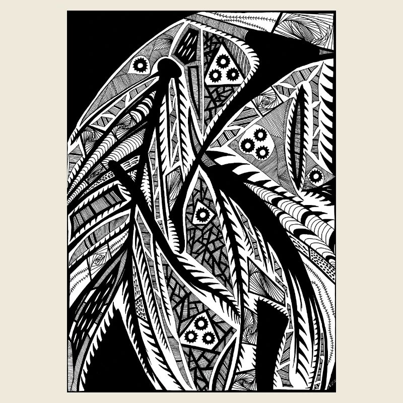 Black and White Abstract Design No. 2