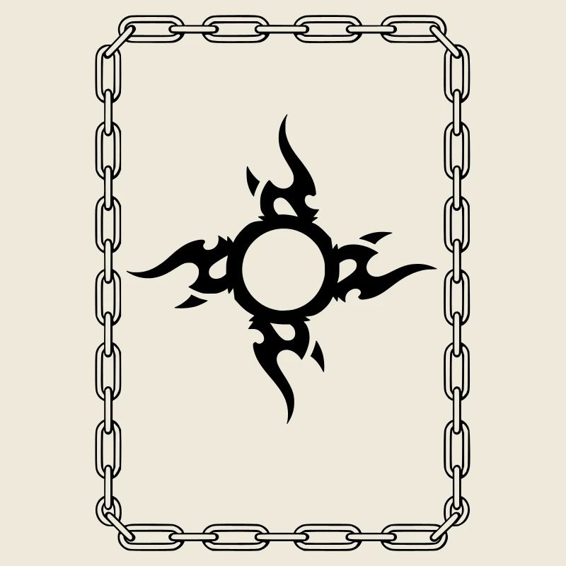 Black Tribal Surrounded Chain