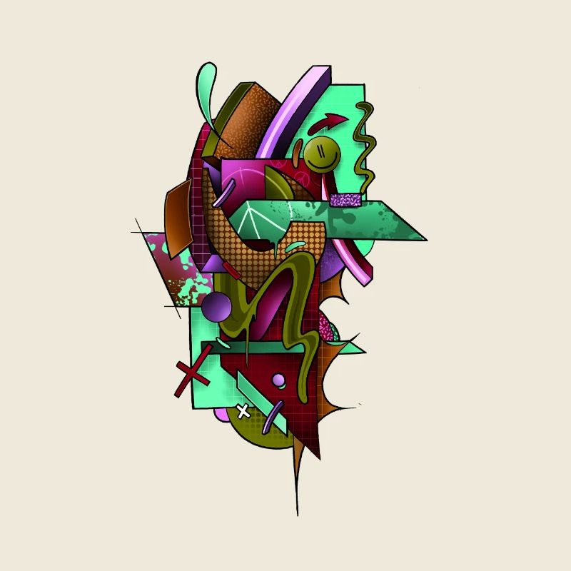 Composition du graffiti kaléidoscope