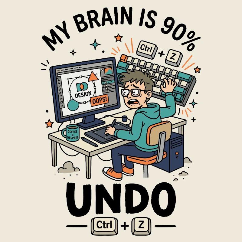 Designer Ctrl Z Panic Humour