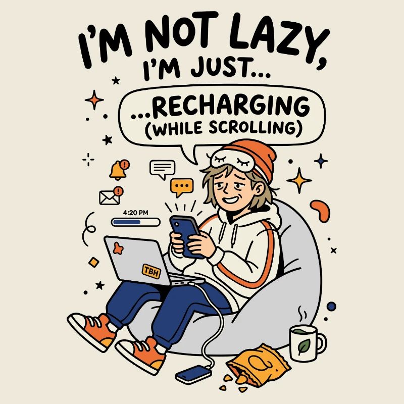 Recharging while scrolling Gen Z