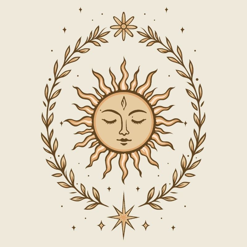 Mittsommer Sonne – Spirituelles Boho Motiv